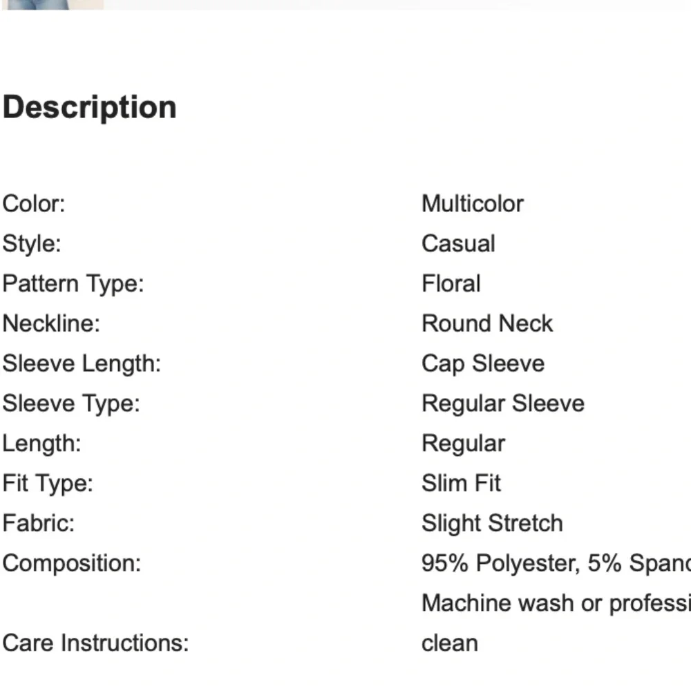 SHEIN Plus Floral Print Cap Sleeve Top - Picture 7 of 7